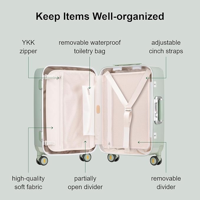 LEVEL8 Zipperless Carry On Luggage Airline Approved - Image 3