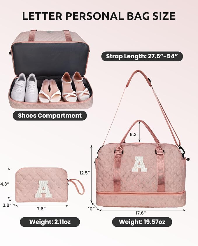 Birthday Gifts for 11 12 13 14 15 16 17 18 Year Old Girls Gifts-Initial Duffle - Image 2