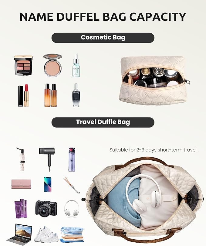 Birthday Gifts-for Women-Initial Duffle Bag - Image 3
