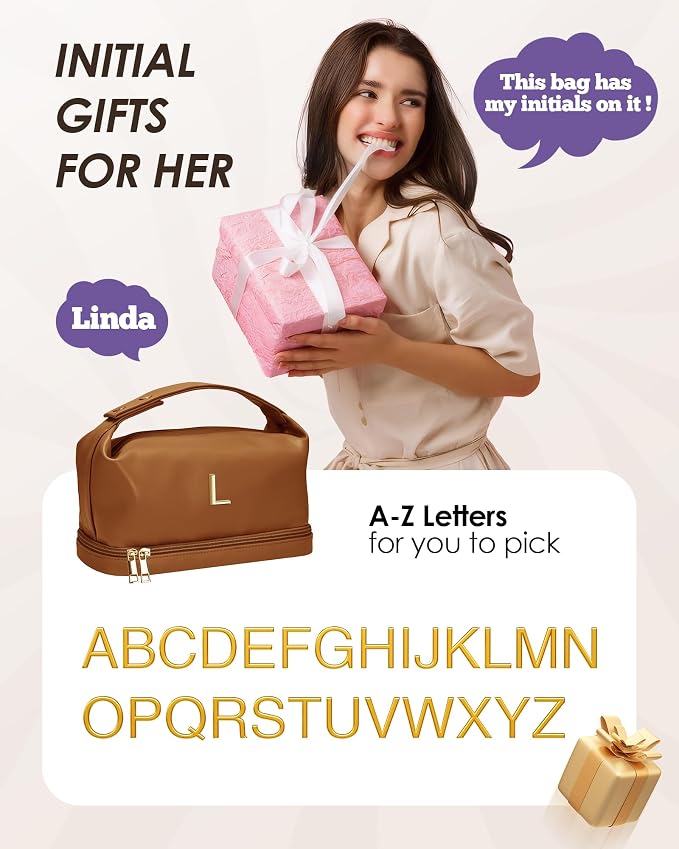 College Gifts for Women, Personalized Makeup Bag - Image 7