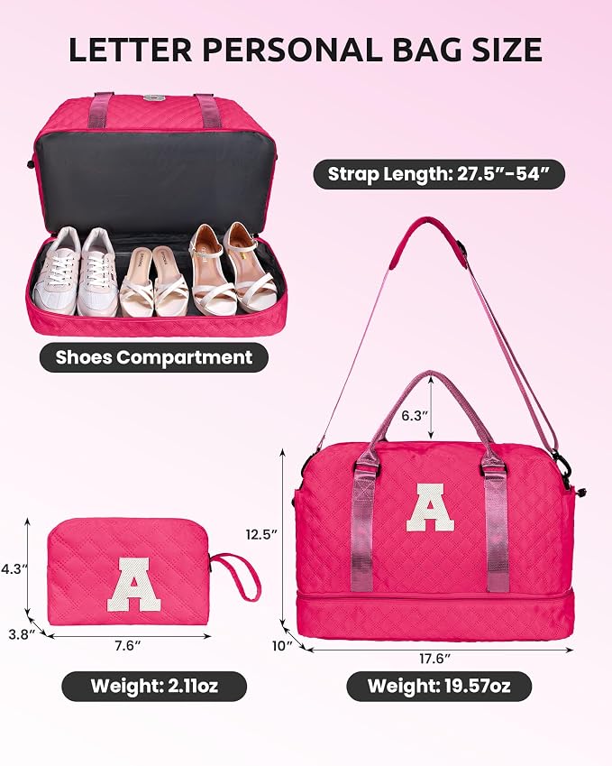 Gifts for College Girls, Gifts for Woman-Initial Travel Bag - Image 3
