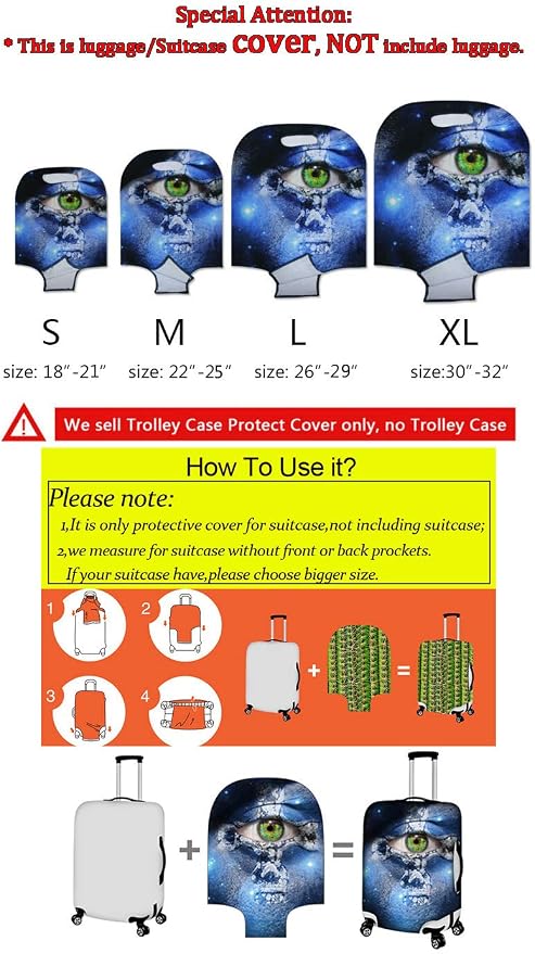 Cherry Blossom Luggage Covers Protector Elastic Trolley Baggage Case Fit 18-21 - Image 3