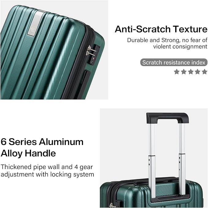 Hanke Expandable Hard Shell Luggage Sets 2 piece Carry on Luggage - Image 8