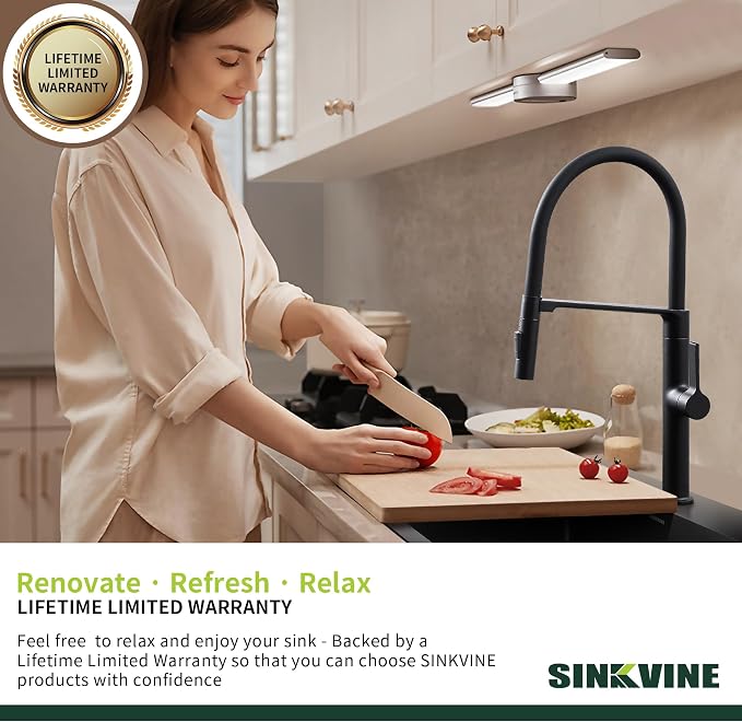 18-Inch Black Bar Sink Drop-In, SINKVINE PVD Nano Stainless Steel Kitchen Sink - Image 8