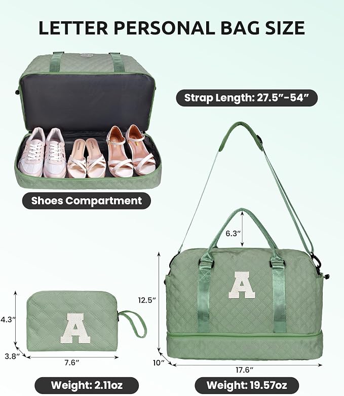 Personalized Travel Gifts for Women-Initial Travel Bag - Image 7
