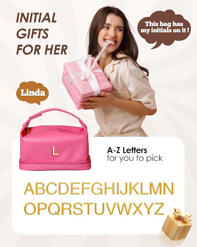 Gifts for Daughter/Girls, Personalized Makeup Bag - Image 2