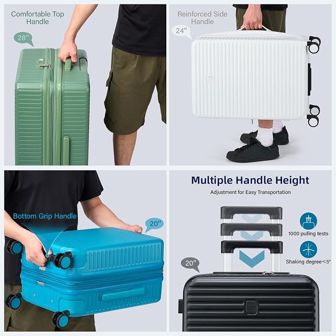 Large Checked Luggage 28 Inch Hard Shell Suitcases, Expandable Travel Luggage - Image 8