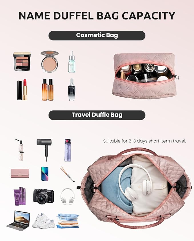 Personalized Initial semana Bag, Monogram Overnight Bag, Weekender & Travel Bag - Image 3