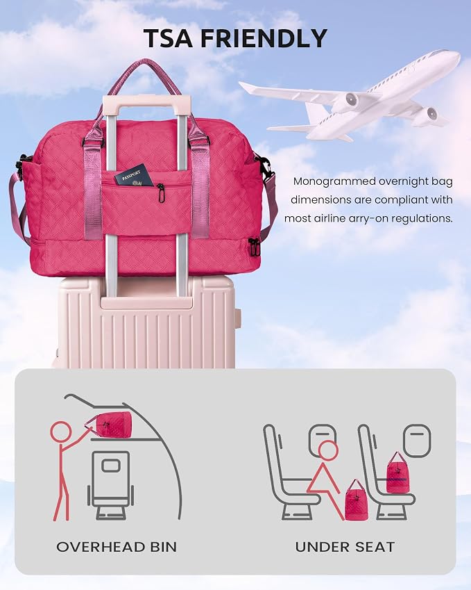 Gifts for Teen Girls 16-18, Birthday Gift-Initial Travel Bag - Image 5