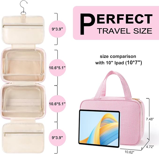 TOPEAST Hanging Toiletry Bag Makeup Bag - Image 2