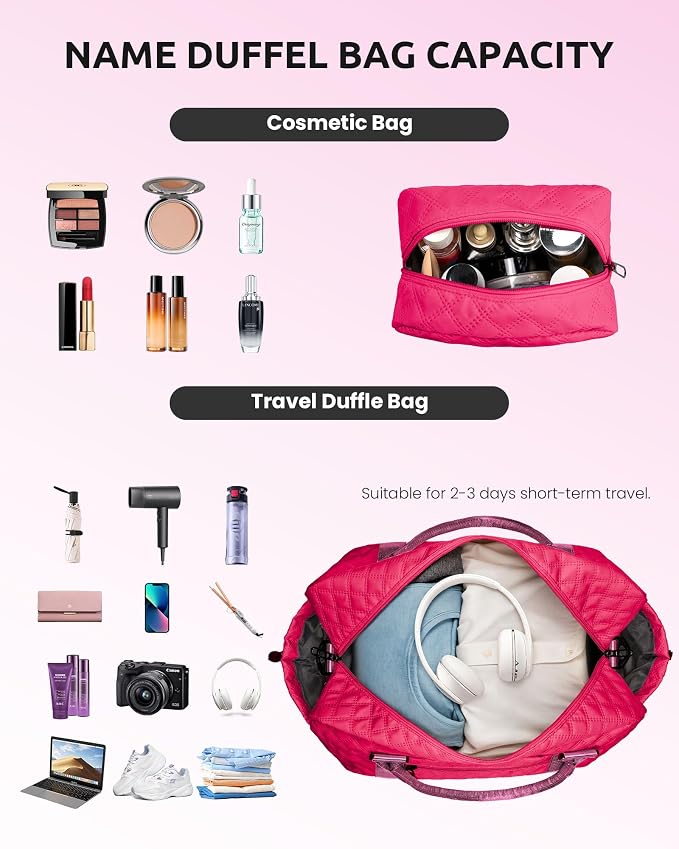 Monogrammed Gift for Woman, Gifts for Women-Initial Travel Bag - Image 4