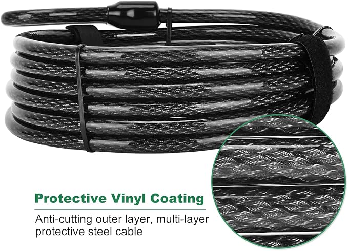 33 ft x 1/2" Heavy Duty Cut-Proof Security Cable | Flexible Vinyl-Coated - Image 4