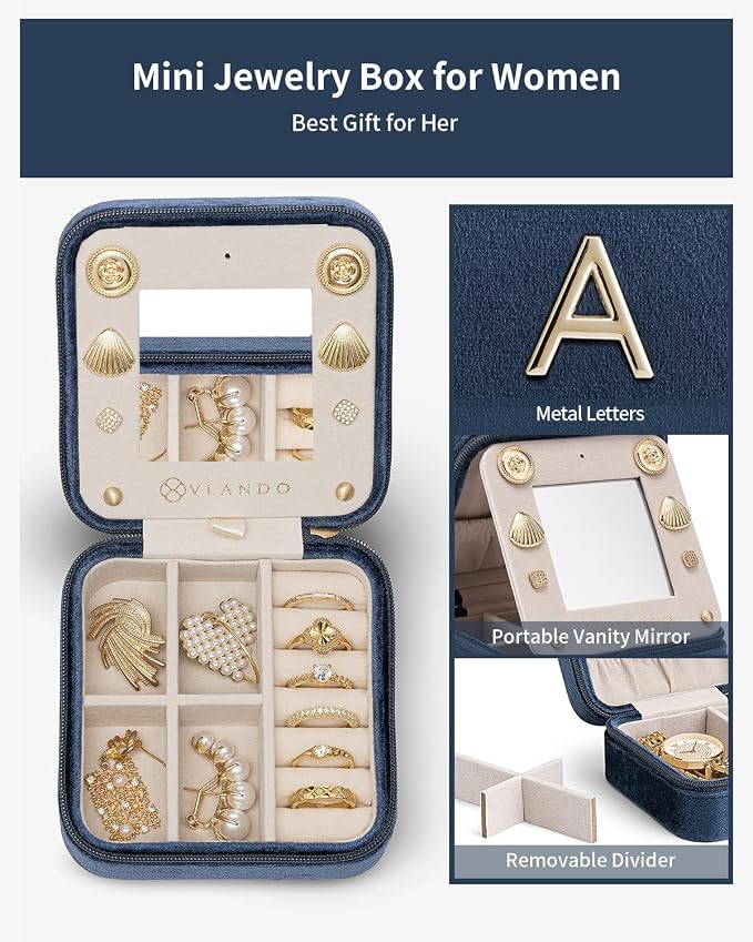 Vlando Travel Gifts 2025, Travel Jewelry Case - Image 3