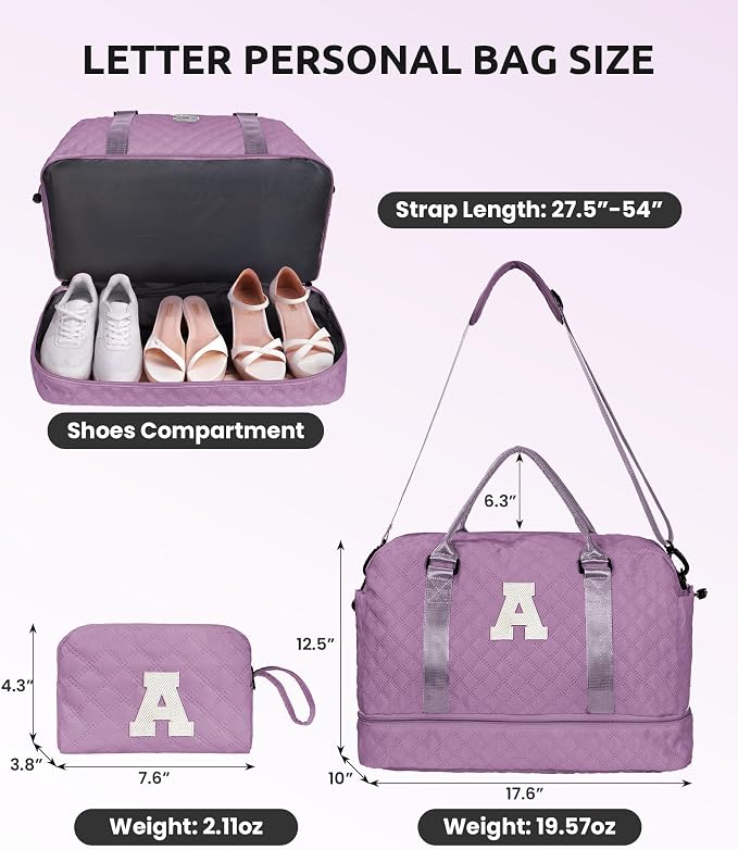 Gifts for Girls-Teen Weekender Bags, Personalized Weekender Bag, Monogram - Image 3
