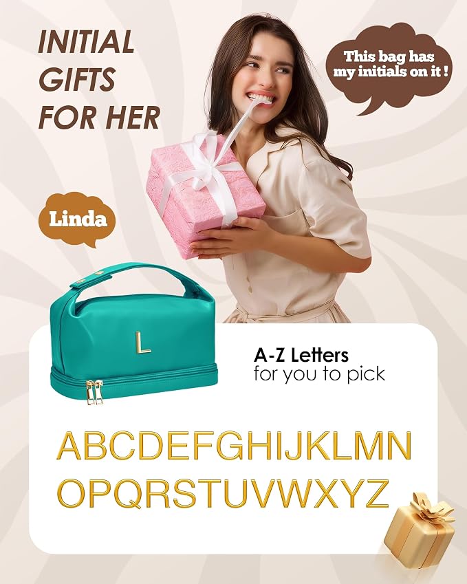 Trendy Gifts for Women/Girls, Personalized Makeup Bag - Image 2