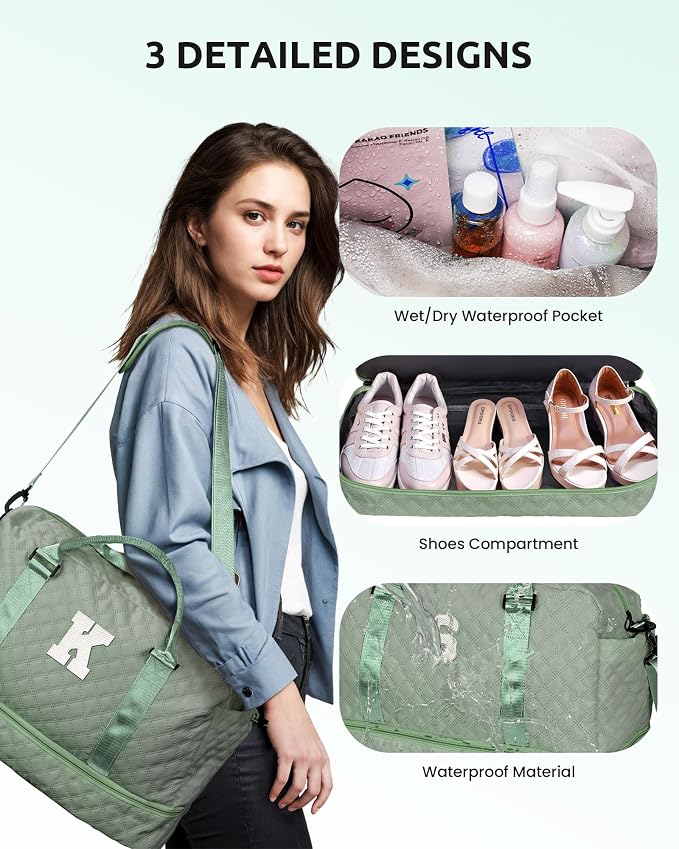 Gifts for Preteeens Girls 10-13-Initial Girl Travel Bag - Image 4
