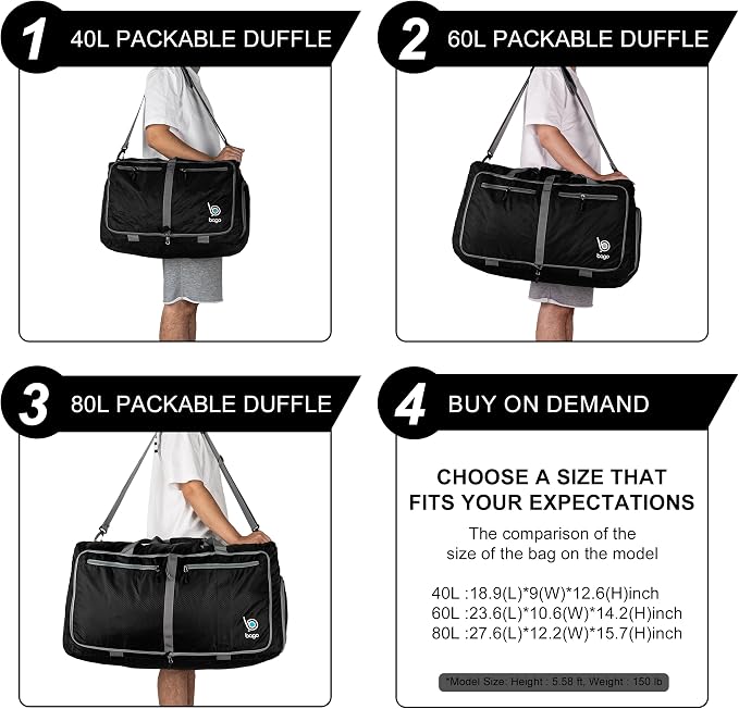 Bago Large Foldable Duffel Bags - Image 8