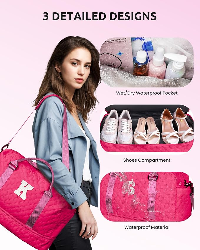 Women Gift, Teen Gifts for Girls-Initial Travel Bag - Image 7