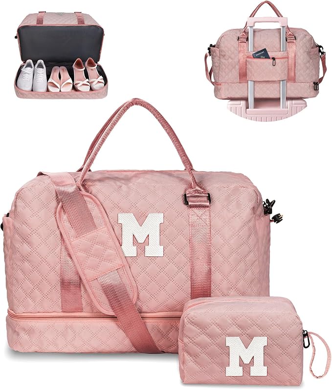 Gifts for Daughter-Girls Initial Duffle Bag by Vogewood