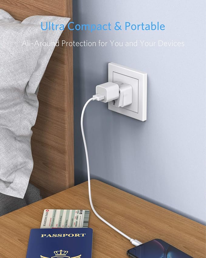 BESTEK UK Travel Plug Adapter Set, Grounded Universal Power Plug Adapter - Image 3