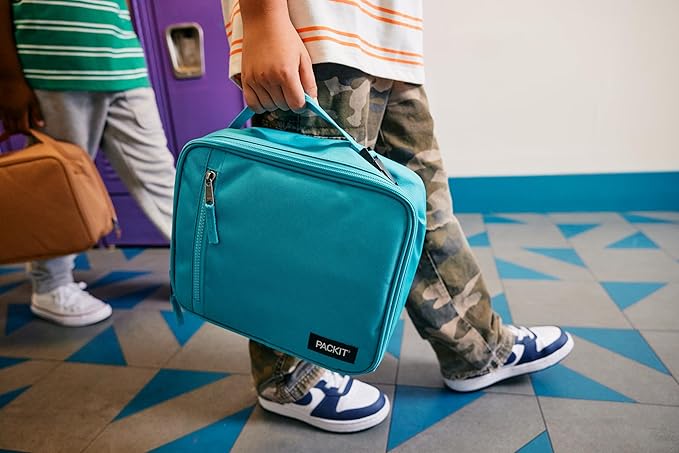 PackIt Freezable Classic Lunch Box, Dino Camo Charcoal, Built - Image 7