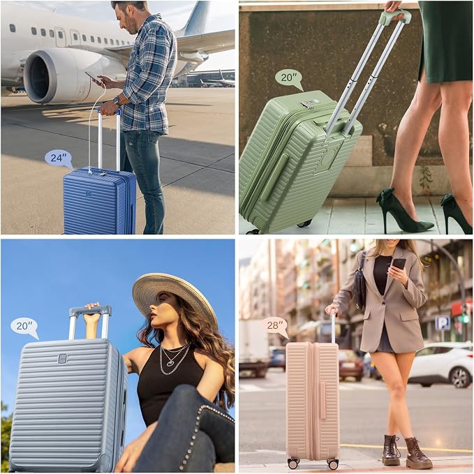 Large Checked Luggage 28 Inch Hard Shell Suitcases, Expandable Travel Luggage - Image 9