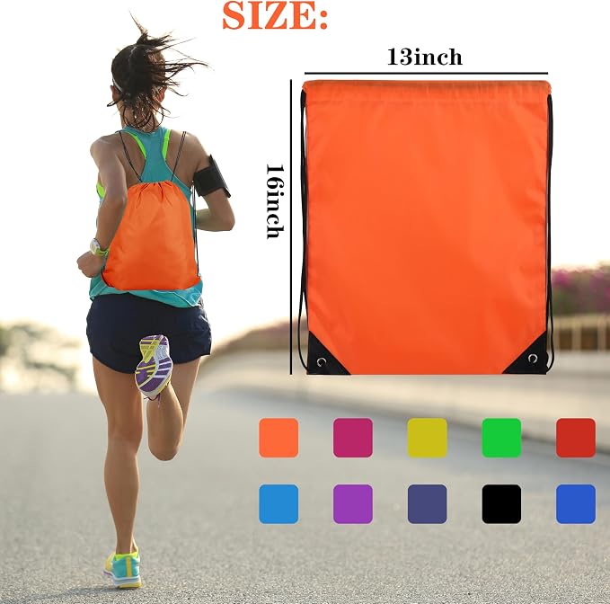 120 Pieces Drawstring Backpack Bags Sports Sackpack Bulk Cinch Gym Bag - Image 2