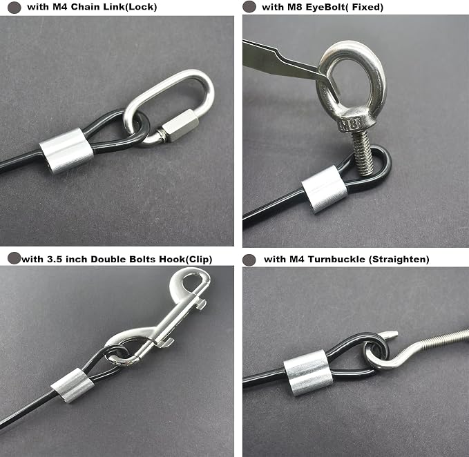 10 Pcs 4mm Wire 12 inch Vinyl Coated Stainless Steel Cable - Image 5