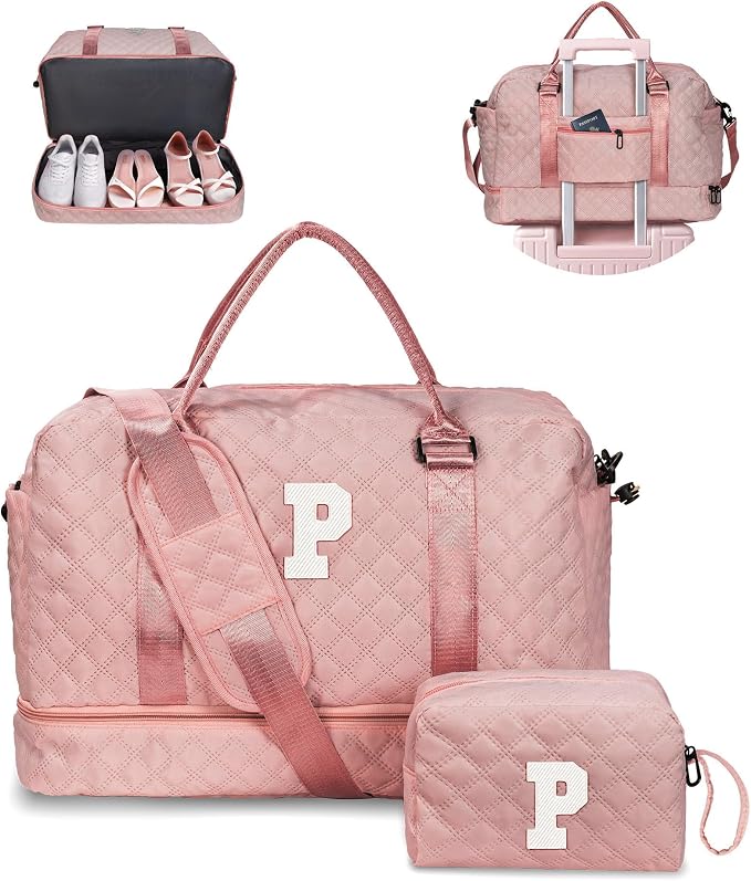 Teen Girl Gifts-Initial Duffle Bag by Vogewood