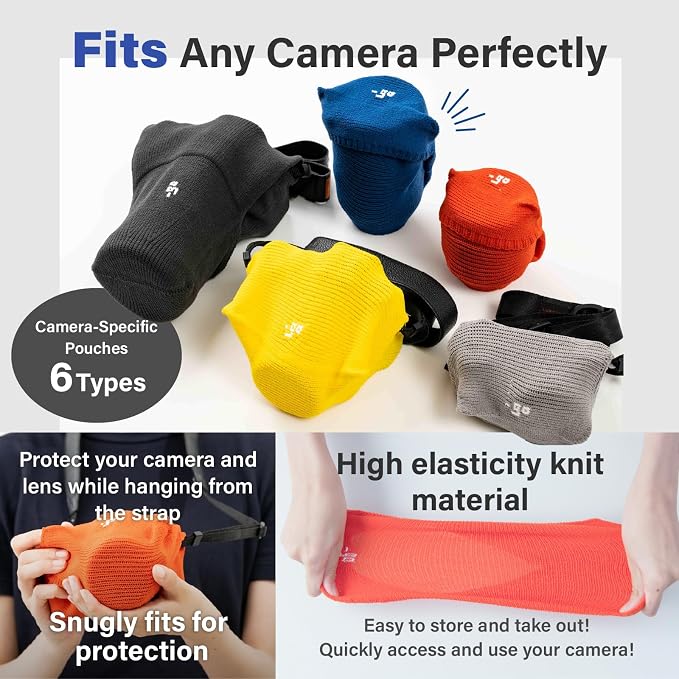 Camera Cover, Square W, Made in Japan, M size, Light Gray - Image 3