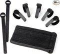 60x Cable Management Ties, Cord Wraps Black 6 Inches, Reusable Tidy Wire Ties by ARMIZ